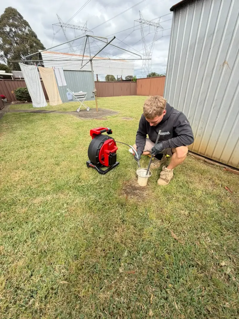Antons plumber inspecting a residential drain with camera equipment